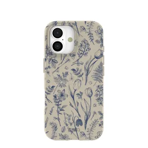 Compact Look Protective Edge London Fog Indigo Bouquet iPhone 17 Case