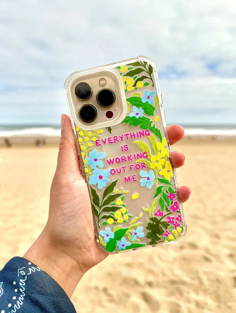 Hybrid Edge Finish Clear Pattern Elizabeth Rachael x Skinnydip Everything Is Working Out For Me Shock iPhone Case