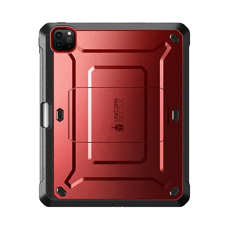 iPad Pro 12.9 Inch (2021) Unicorn Beetle Pro Rugged Case-Metallic Red Everyday Gear