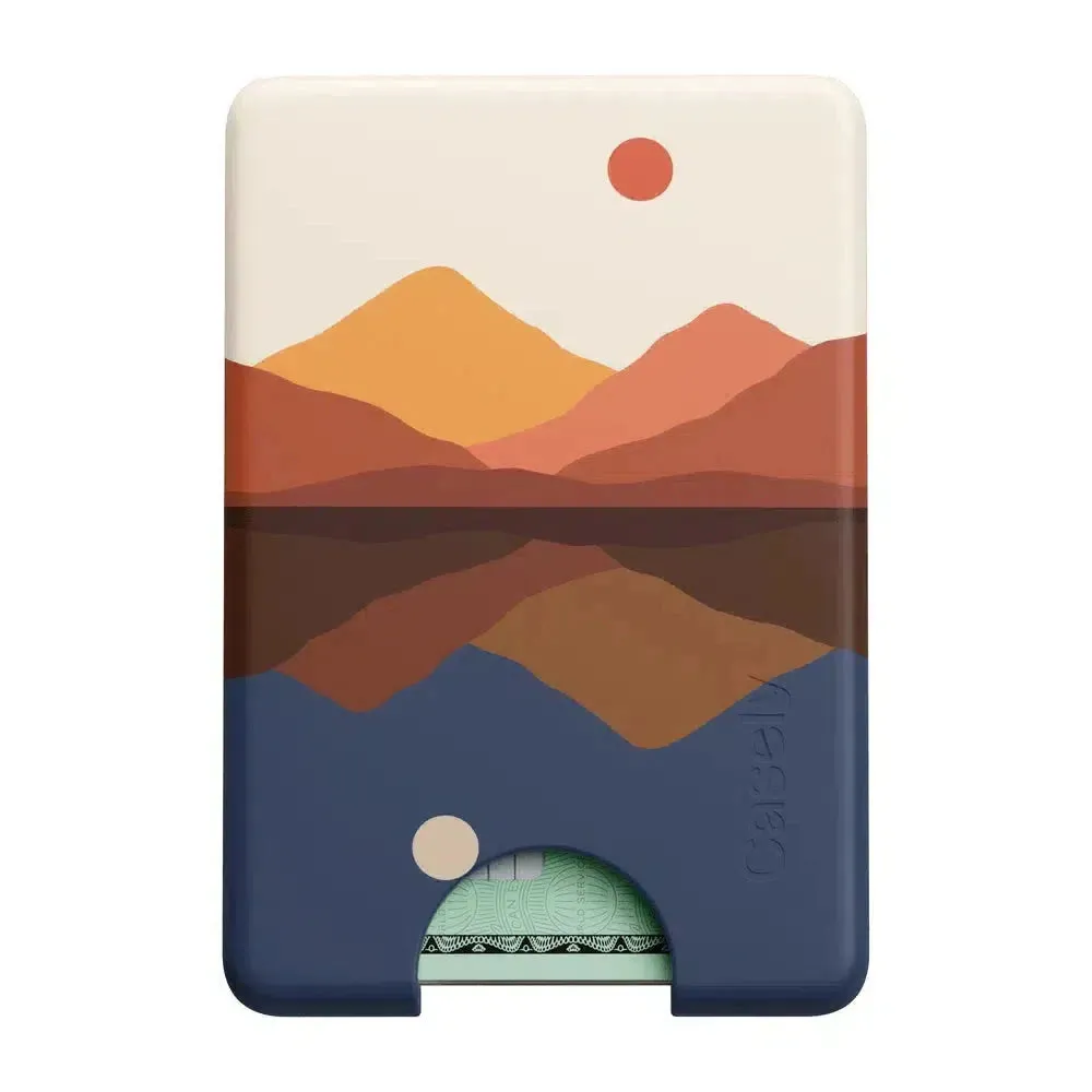 Functional Snap Grab Fast Grab Pocket Opposites Attract | Day & Night Colorblock Mountains MagWallet
