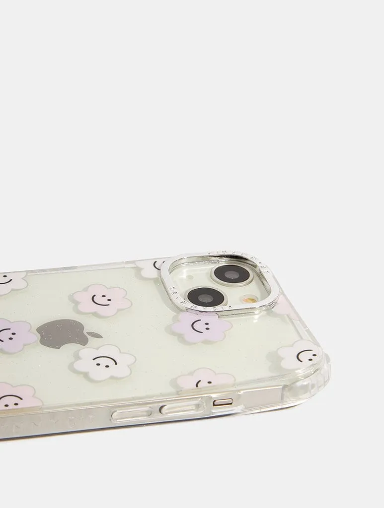 Happy Lilac Daisy Shock iPhone Case Hybrid Pattern Design