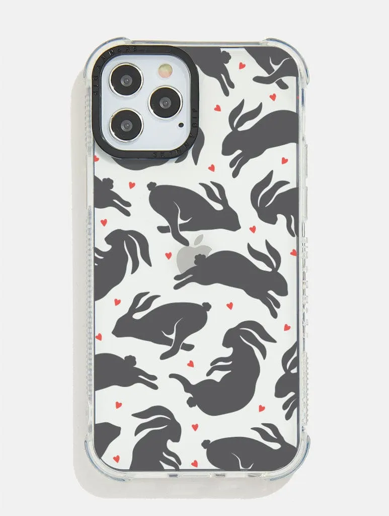 Elegant Texture Layer Hares Shock iPhone Case