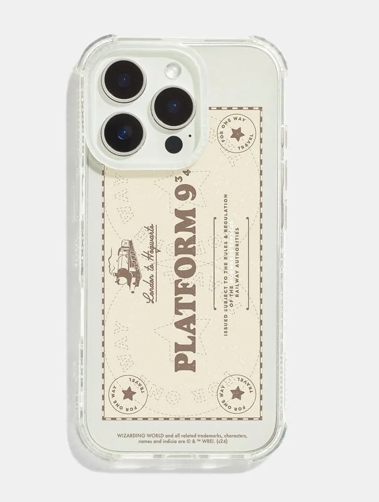 Luxury Texture Harry Potter x Skinnydip Hogwarts Express Ticket Shock iPhone Case