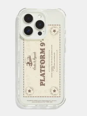 Luxury Texture Harry Potter x Skinnydip Hogwarts Express Ticket Shock iPhone Case