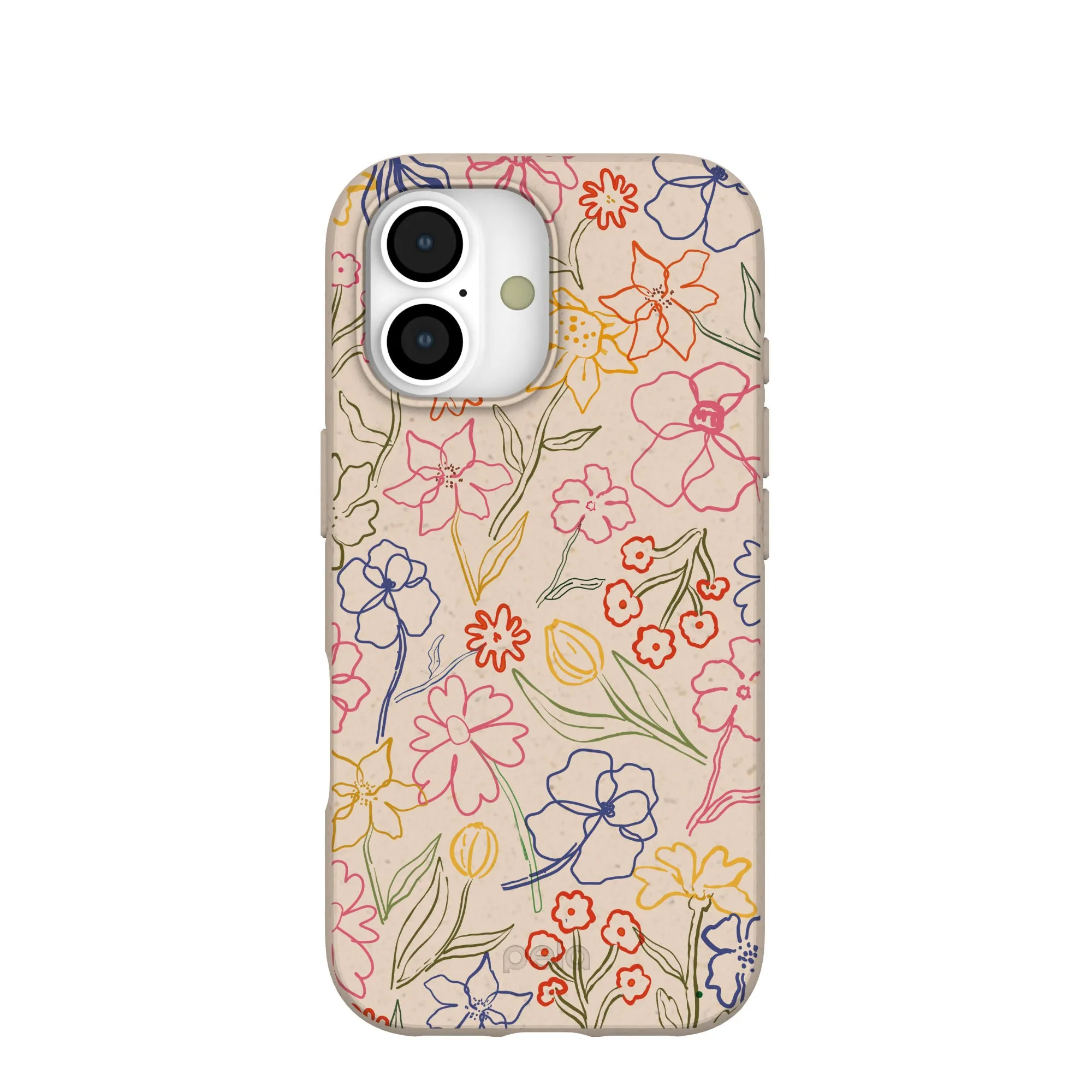 Seashell Petals Sketch iPhone 17 Case Flexible Grip Form