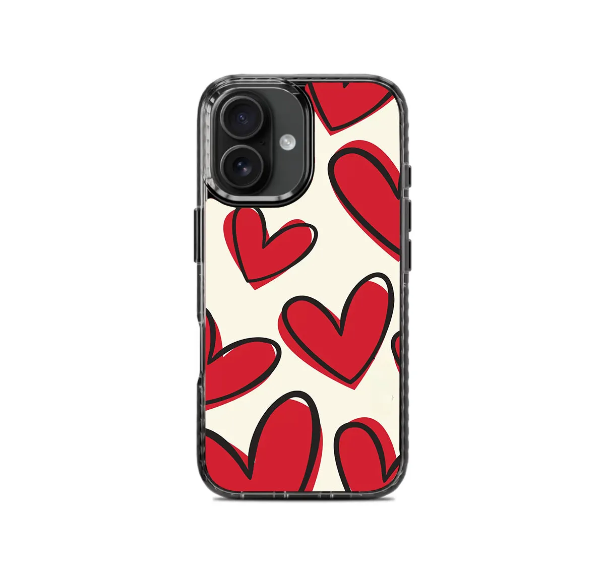 Heat resistant Anti scratch Hearts Sketch Pattern Stride 2.0 Phone Case Cover