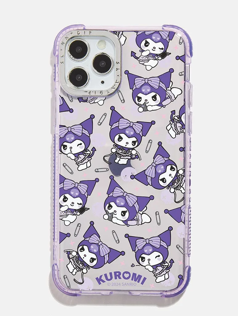 Water Resistant Bold Look Hello Kitty & Friends Kuromi Lilac Shock iPhone Case