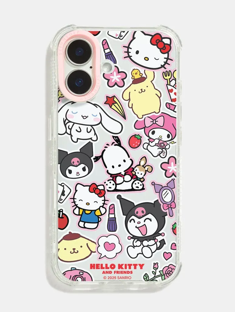 Hello Kitty And Friends Cute Sticker Shock iPhone Case Soft Edging
