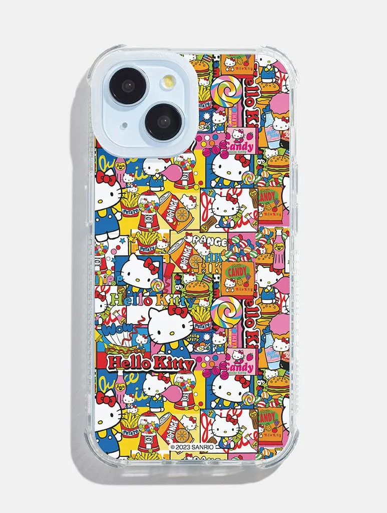 Rugged Look Finish Hello Kitty x Skinnydip Food Print Shock iPhone Case