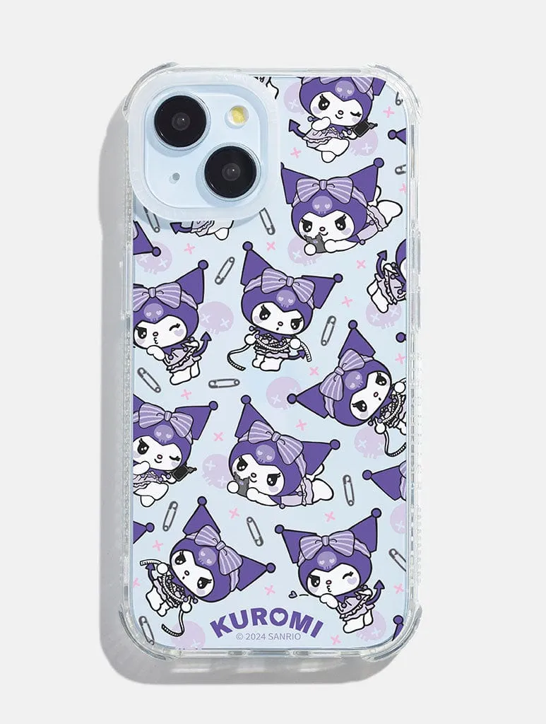 Hello Kitty x Skinnydip Kuromi Purple Shock iPhone Case Clean Texture Stylish Color