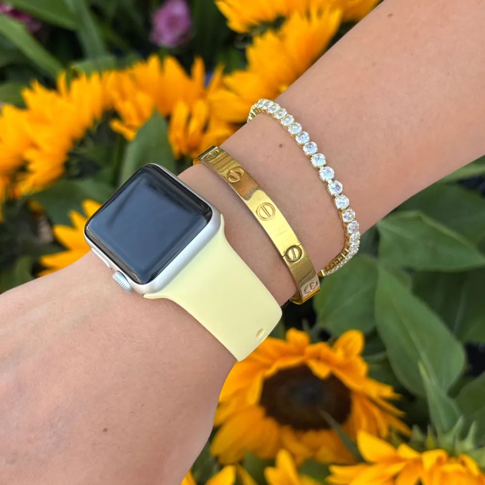 NAKD Apple Watch Strap - Butter Yellow Stylish Flexible Wear