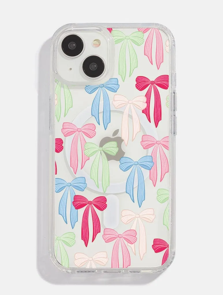 Comfort Design Layer Striped Bows MagSafe iPhone Case