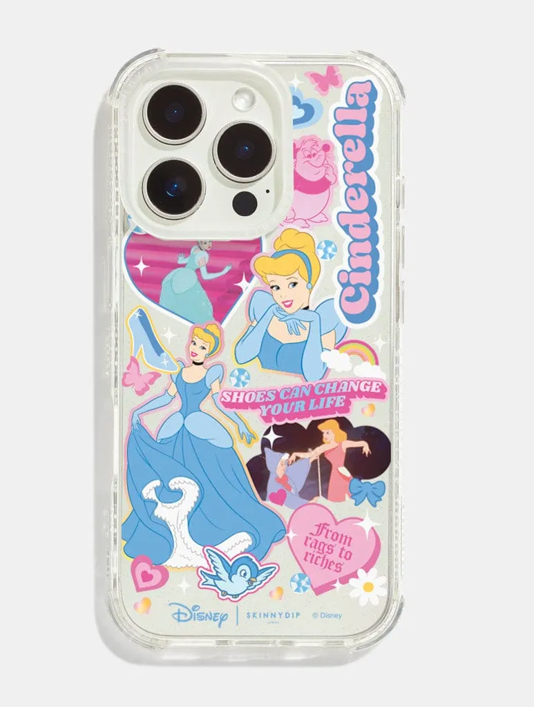Textured Detail Colorful Pattern Disney Cinderella Sticker Shock iPhone Case