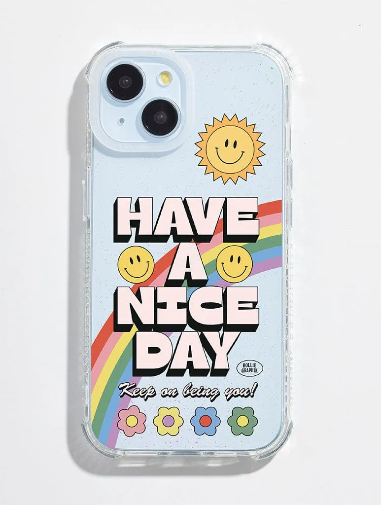 Hollie Graphik x Skinnydip Have A Nice Day Shock iPhone Case Premium Surface Texture Everyday Protection