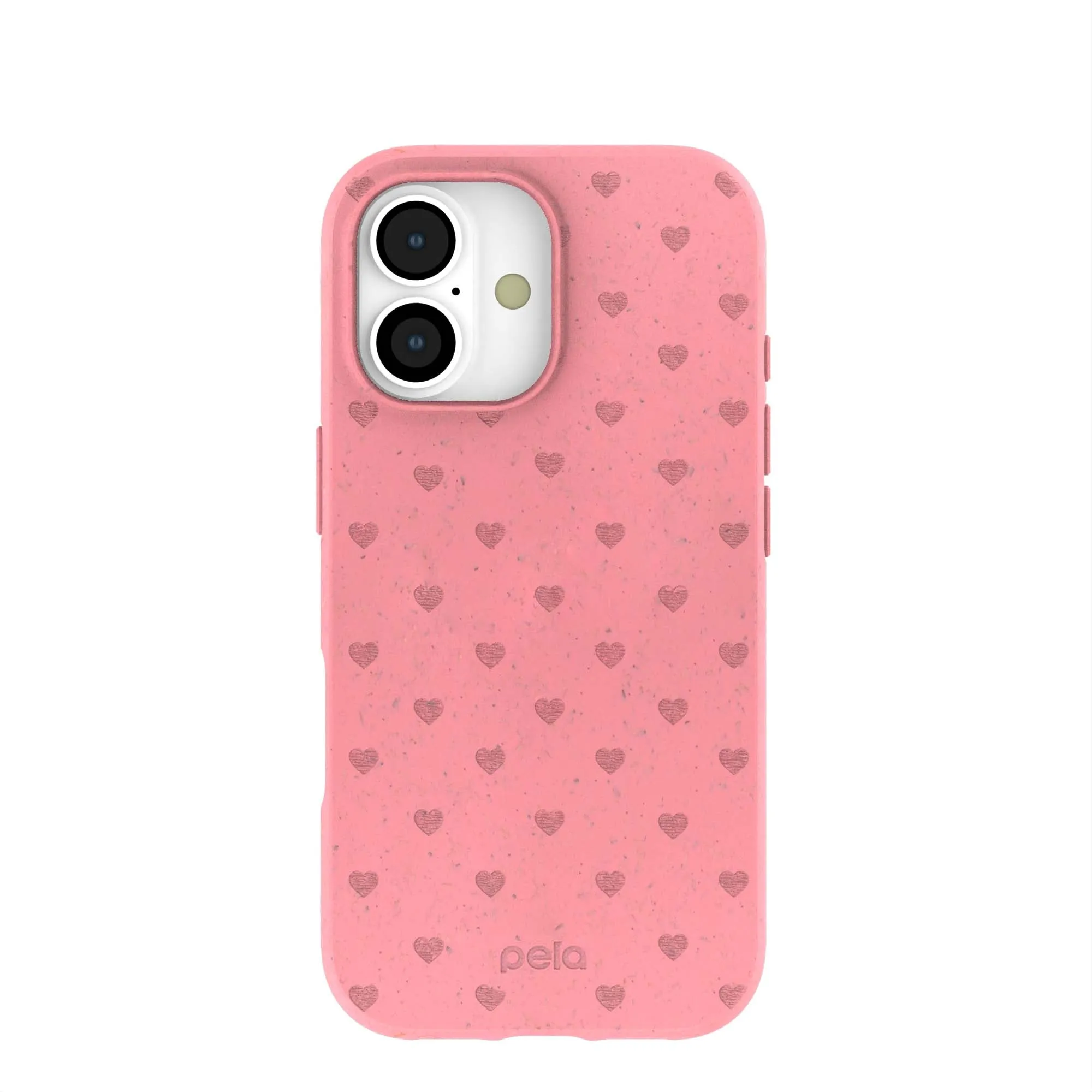 Bubblegum Pink Hearts iPhone 17 Case Elegant Layer Texture