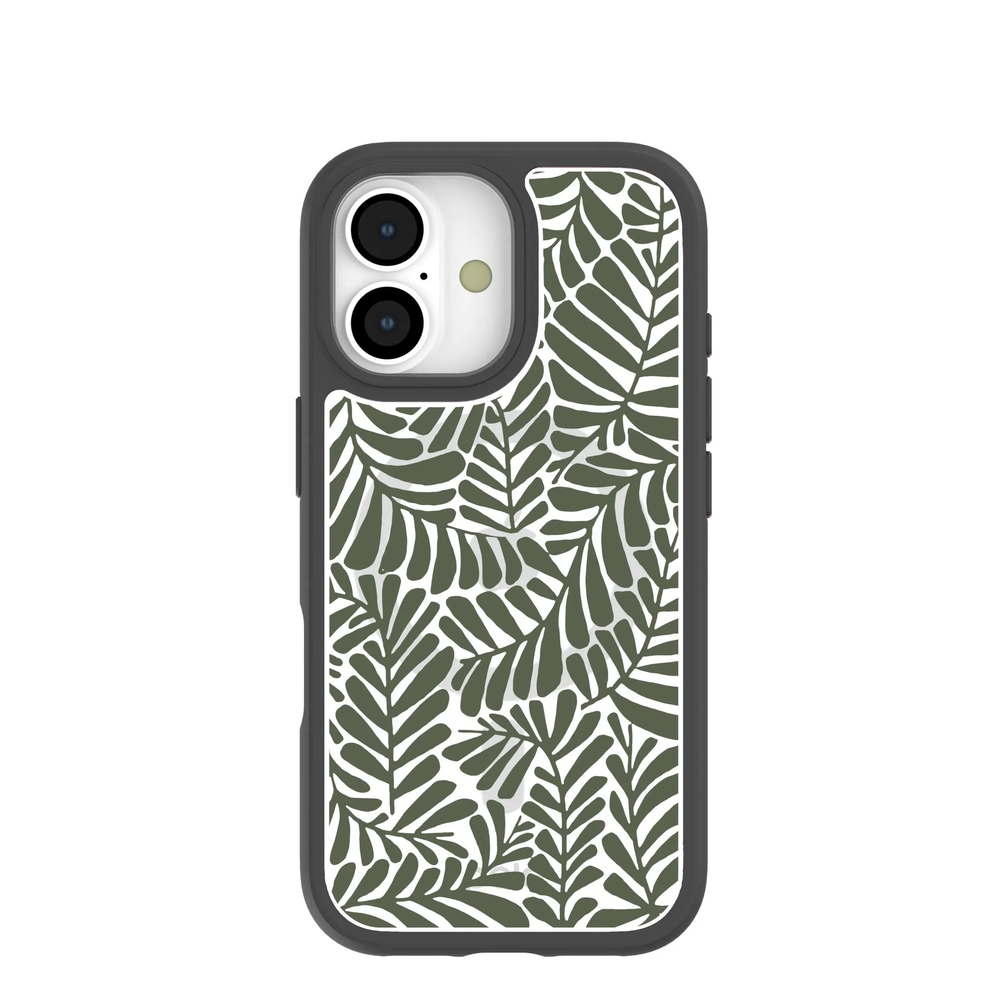 Drop Shield Smooth Surface Clear Fern Dreams iPhone 17 Case With Noir Ridge (MagSafe included)