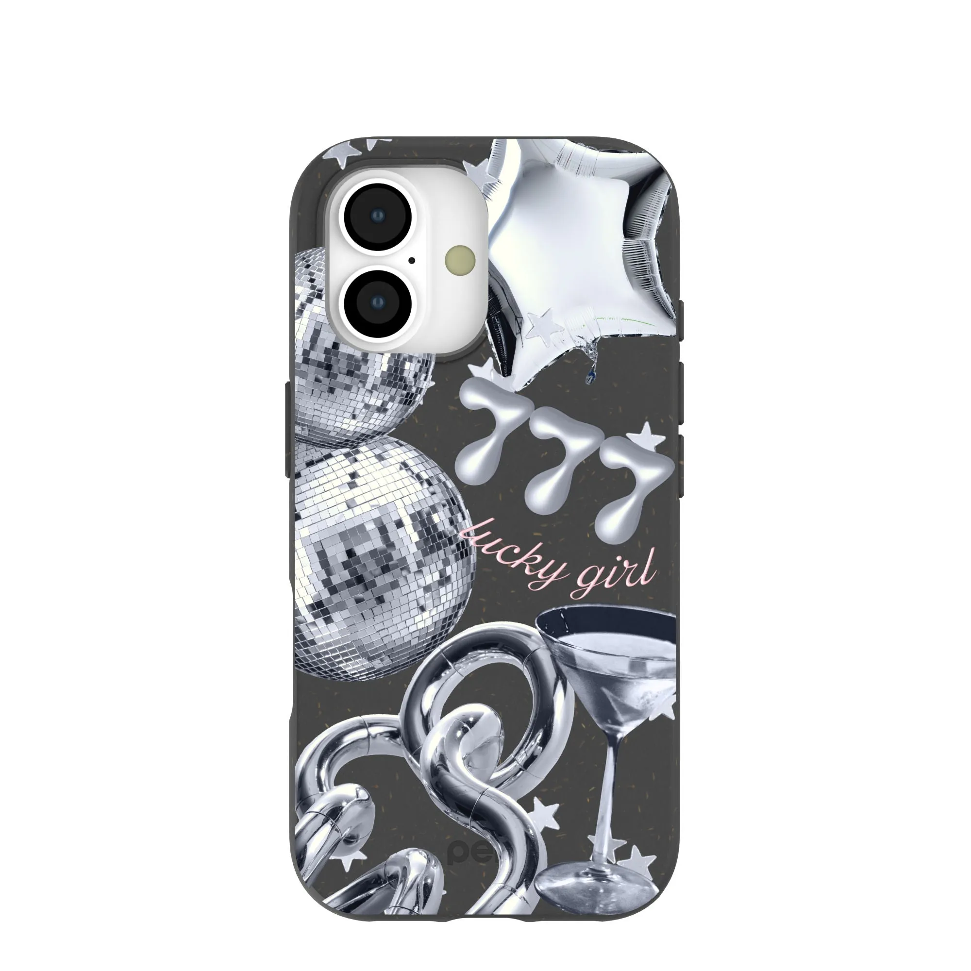 Clear View Smooth Fit Black Cosmic Luck iPhone 17 Case