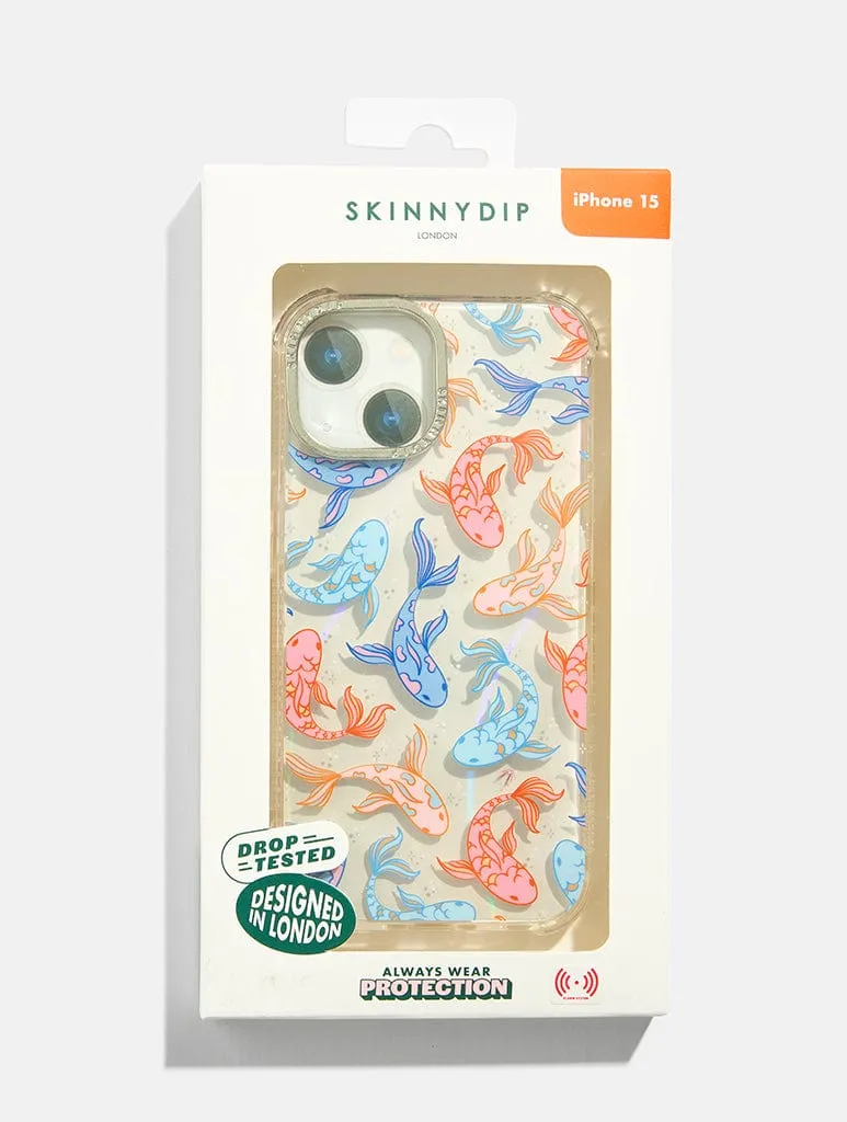 Colourful Koi Fish Shock iPhone Case Protective Design Texture Shock Resistant