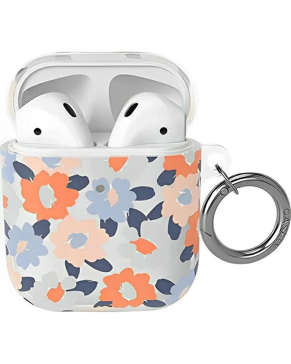 Field of Flowers | Pastel Floral AirPods Case Portable Silicone Sleeve Trendy Slim Case