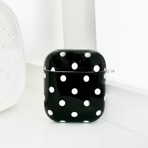 Airpods Case - Black Polka Dot Functional Grip Sleeve