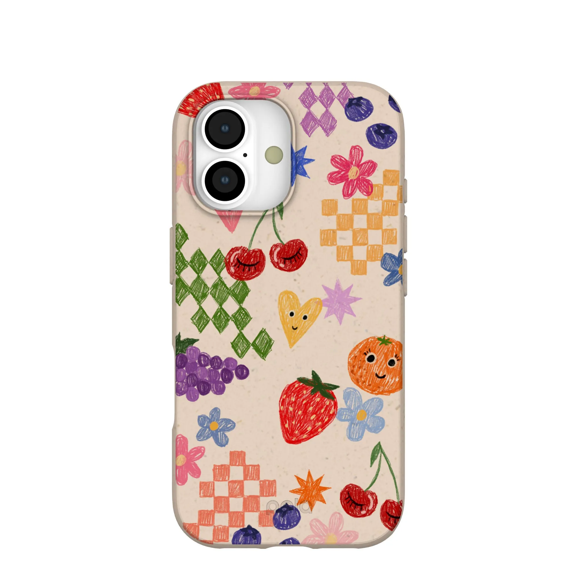 Modern Grip Seashell Pencil Doodles iPhone 17 Case