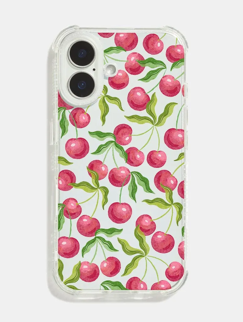 Hybrid Material Wild Cherries Shock iPhone Case