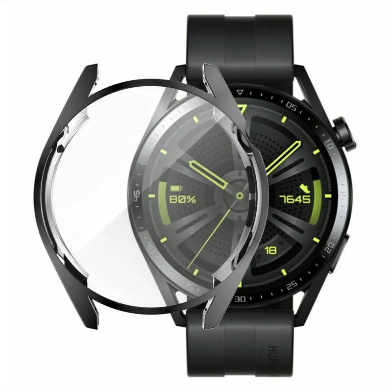 Huawei Watch GT 3 46mm TPU Case (Black) Ergonomic grip
