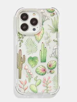 Hybrid Texture Design Modern Aesthetic Botanical Shock iPhone Case