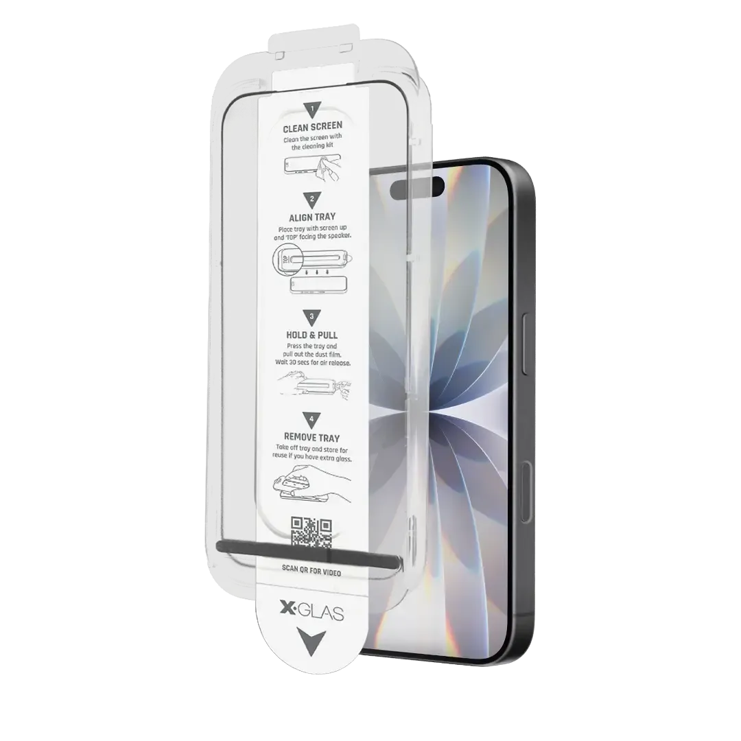 Crystal Shield Plus Water Resistant Protector iPhone 17 Tempered Glass Screen Protector