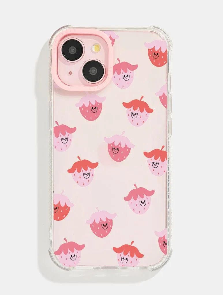 Jessica Lee x Skinnydip Strawberry Smiles Shock iPhone Case Modern Touch Minimal Detail Texture