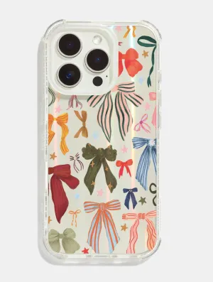 Kate Fox x Skinnydip Bows Holo Shock iPhone Case Elegant Layer Texture