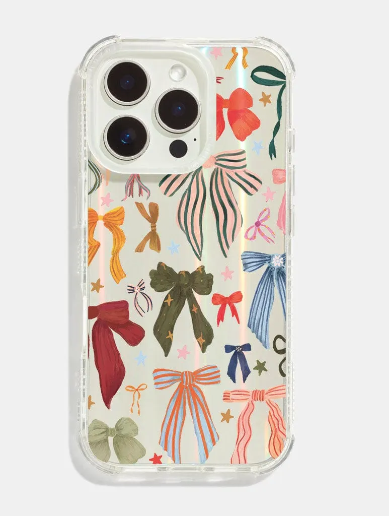 Customizable Option Kate Fox x Skinnydip Bows Holo Shock iPhone Case