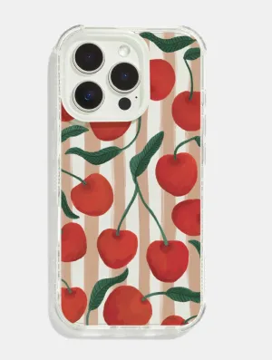 Kate Fox x Skinnydip Cherries Shock iPhone Case Rugged Finish Trendy Layer