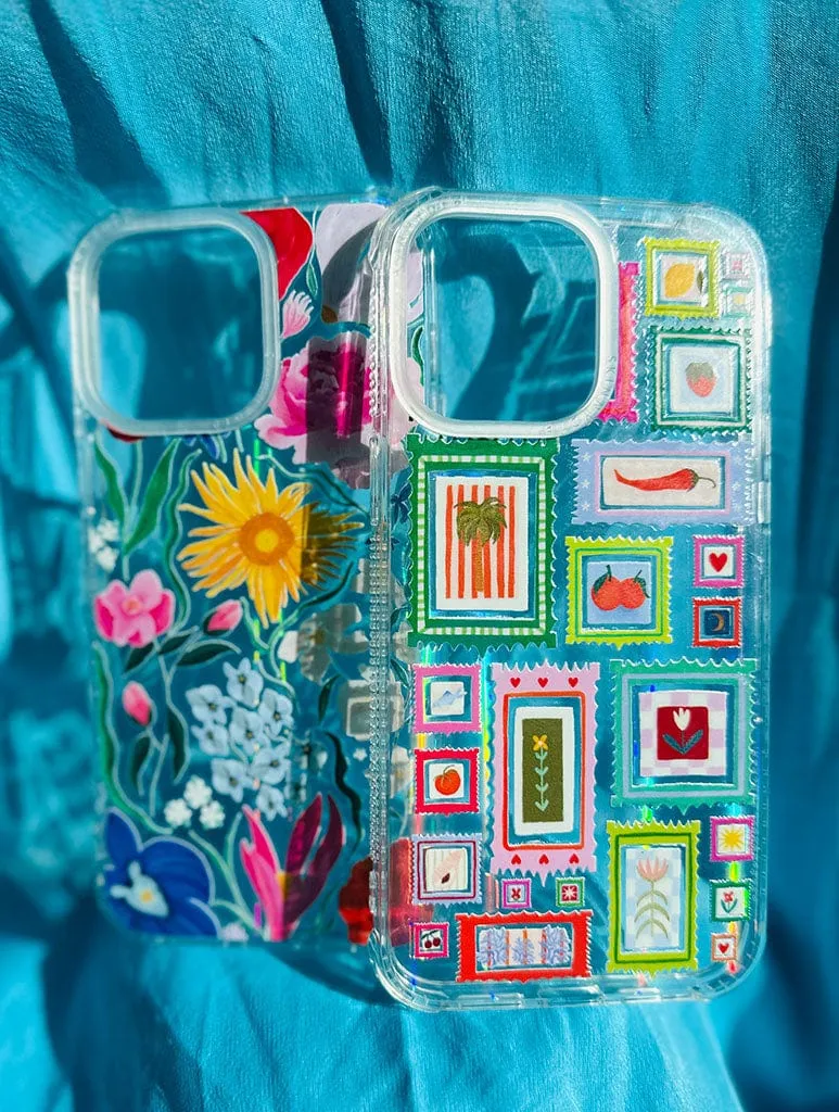 Smooth Layer Texture Shock Resistant Kate Fox x Skinnydip Stamps Shock iPhone Case