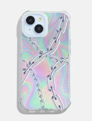 Kathryn Lucy x Skinnydip Chain Shock iPhone Case Stylish Layer Texture Rugged Frame Design