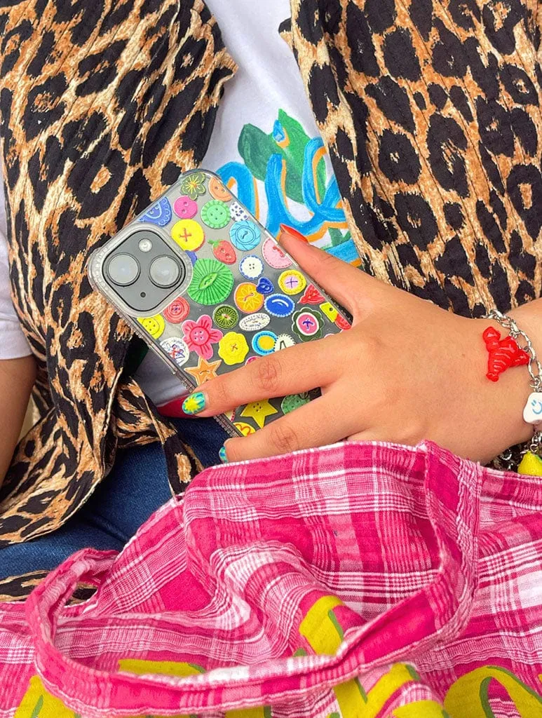 Comfort Pattern Texture Kerrie Illustrates x Skinnydip Buttons Shock iPhone Case