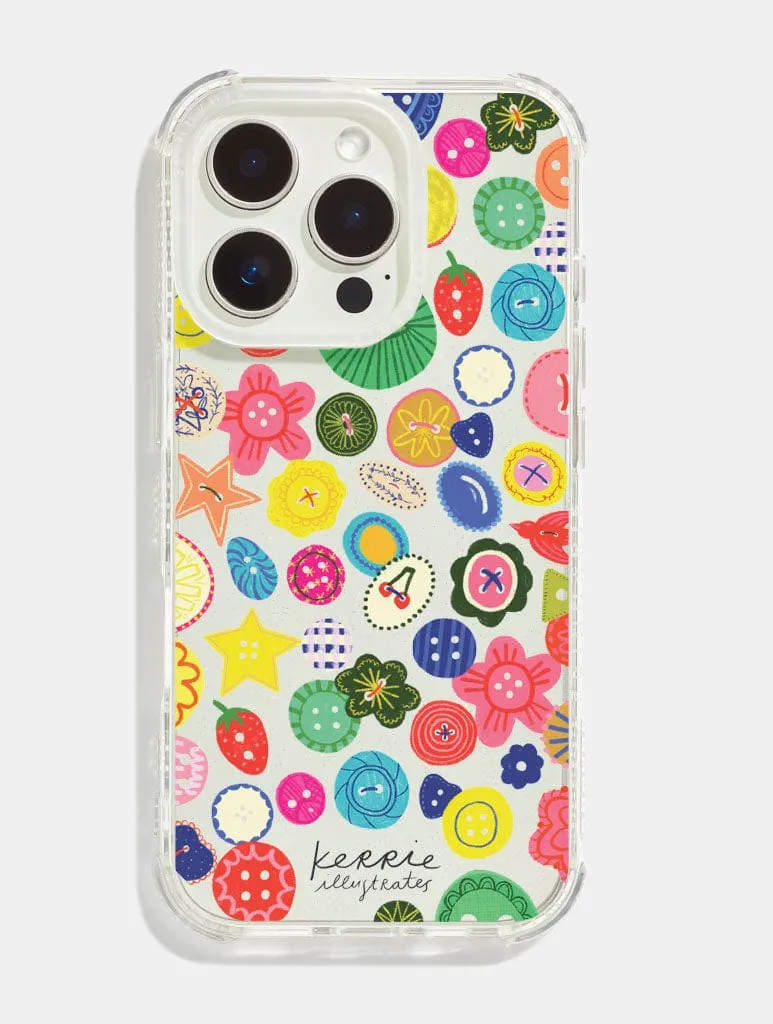 Kerrie Illustrates x Skinnydip Buttons Shock iPhone Case Compact Frame