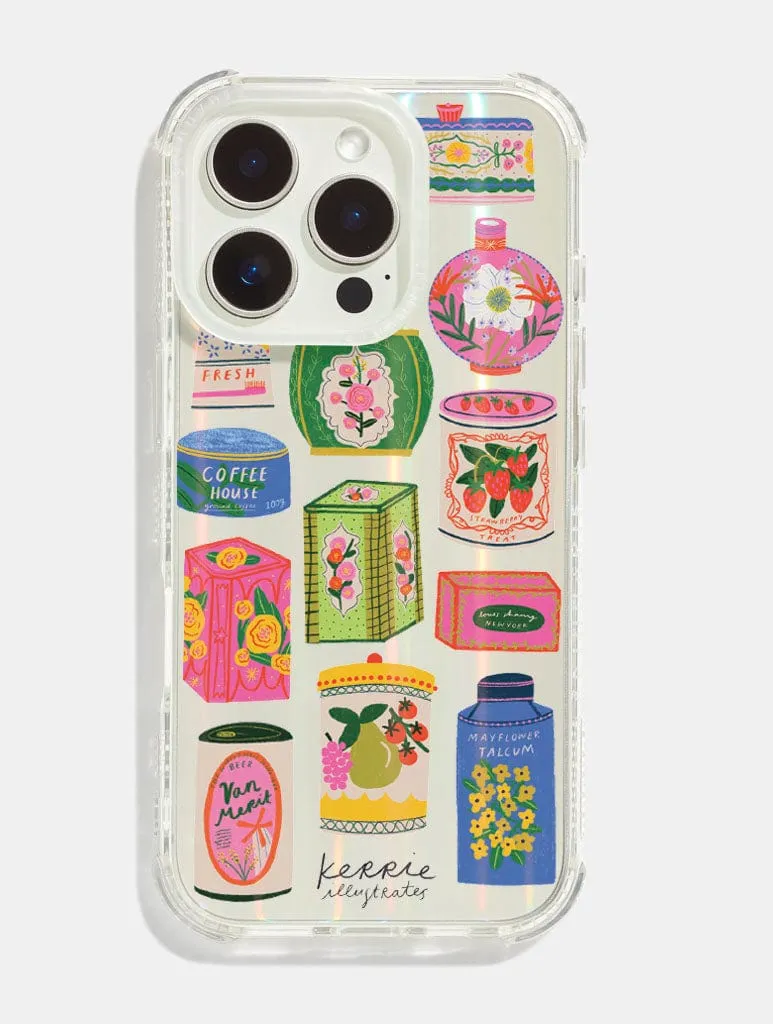 Kerrie Illustrates x Skinnydip Vintage Tins Shock iPhone Case Comfort Detail