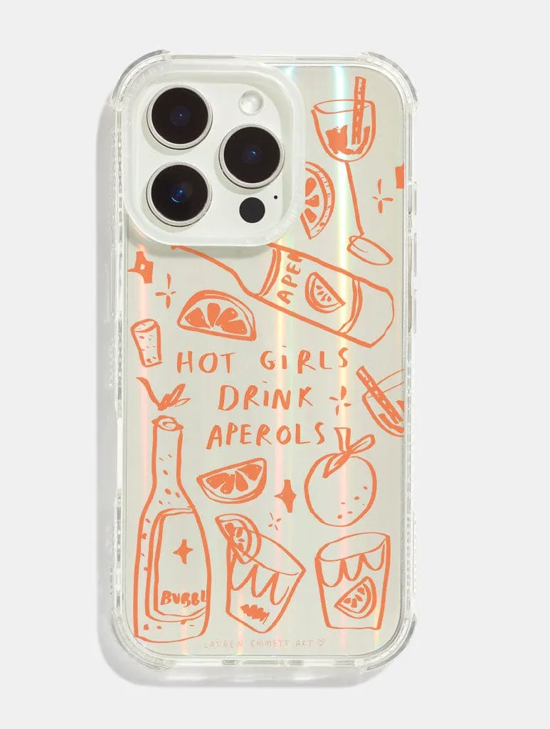 Luxury Look Lauren Emmett x Skinnydip Hot Girls Drink Aperols Shock iPhone Case