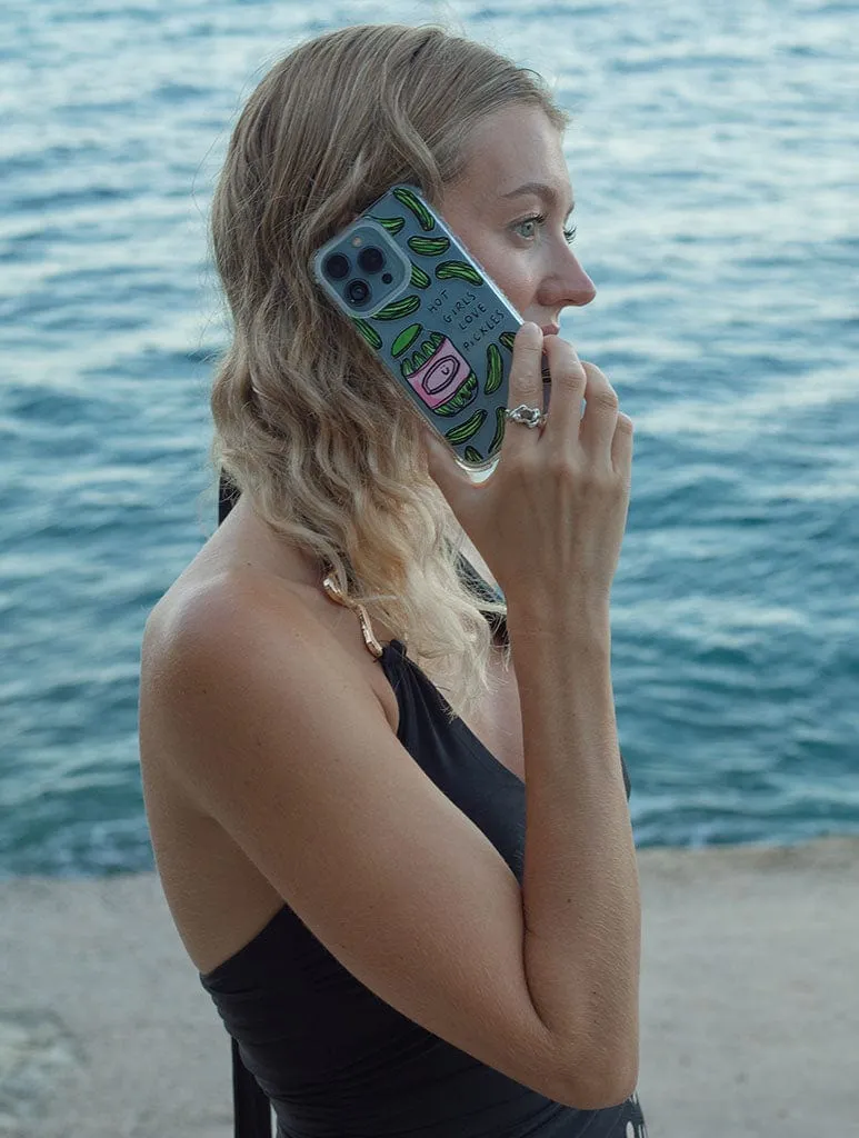 Matte Finish Lauren Emmett x Skinnydip Hot Girls Love Pickles Shock iPhone Case