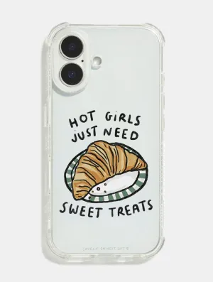 Lauren Emmett x Skinnydip Hot Girls Need Sweet Treats Shock iPhone Case Clear Design Premium Edge