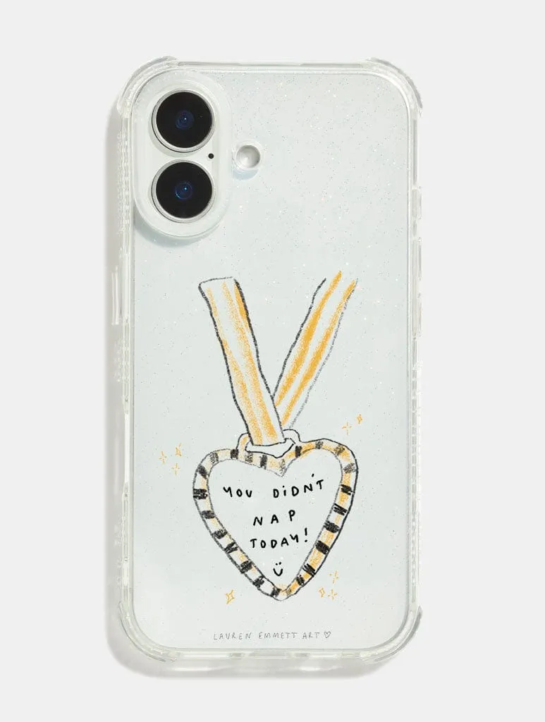 Lauren Emmett x Skinnydip You Didn't Nap Today Shock iPhone Case Metal Texture