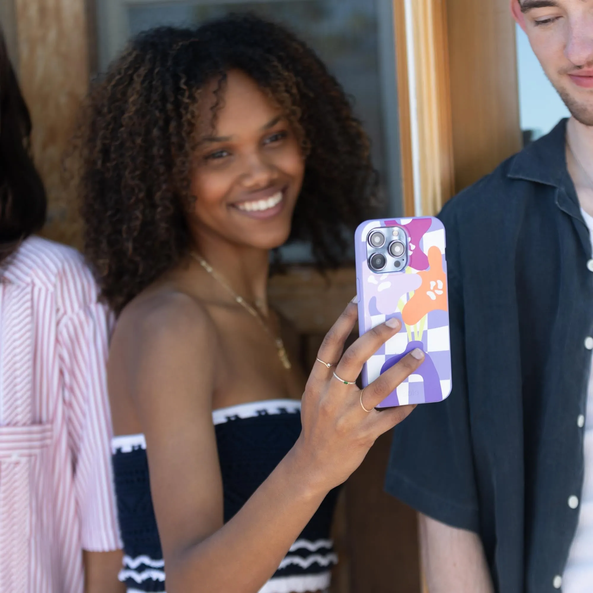 Rugged Surface Lavender Bright Blooms iPhone 17 Case