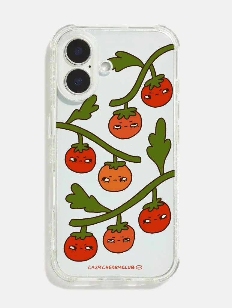 Minimalist Aesthetic Matte Design Texture Lazy Cherry Club x Skinnydip Tomato Girl Shock iPhone Case