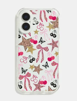 Leopard Cherry Scrapbook Shock iPhone Case Vivid Pattern Comfort Shape