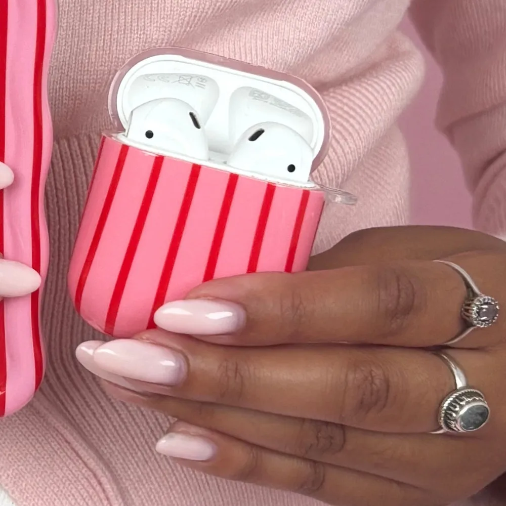 Airpods Case - Cherry Stripe Creative Silicone Organizer for young professionals