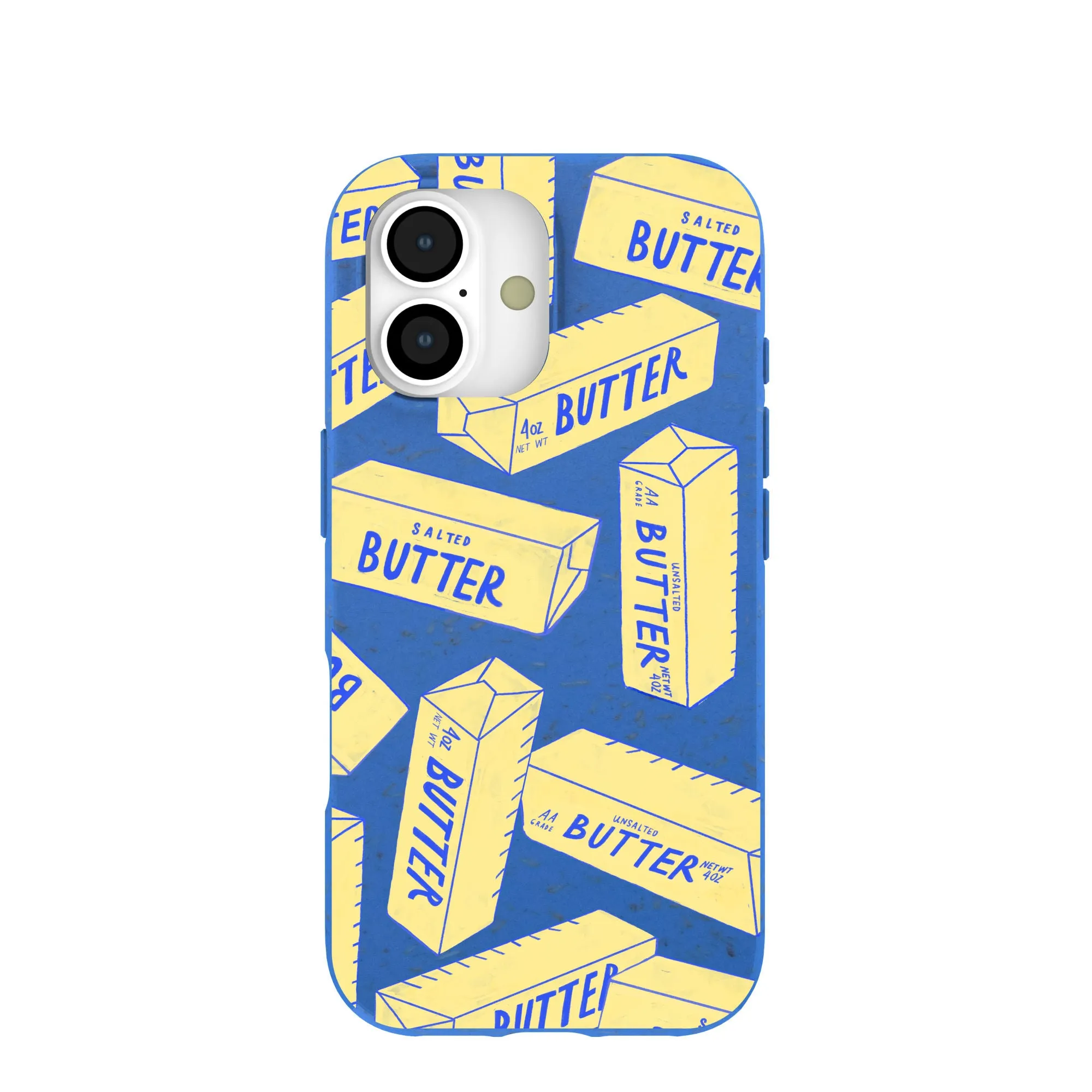 Electric Blue Butter Love iPhone 17 Case Scratch Resistant