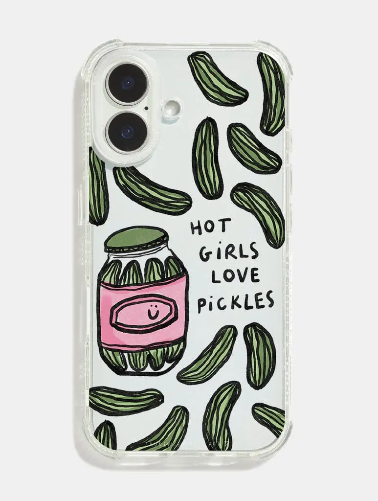 Lauren Emmett x Skinnydip Hot Girls Love Pickles Shock iPhone Case Durable Pattern Texture