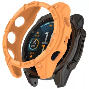 Garmin Fenix 8 - 47mm AMOLED Rugged TPU Case (Orange) daily protection Kid friendly