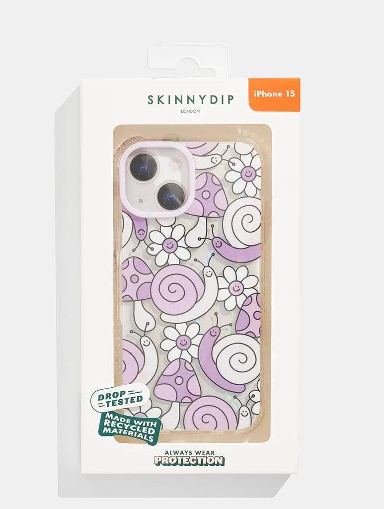 Slim Feel Easy Access Lilac Snail Shock iPhone Case